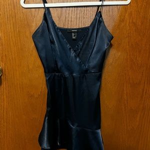 Navy Satin Romper